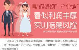 “假婚姻”產業(yè)鏈：看似利潤豐厚 實則暗藏風險