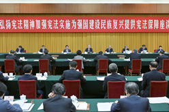 趙樂(lè)際出席“弘揚(yáng)憲法精神，加強(qiáng)憲法實(shí)施，為強(qiáng)國(guó)建設(shè)、民族復(fù)興提供憲法保障”座談會(huì)并講話