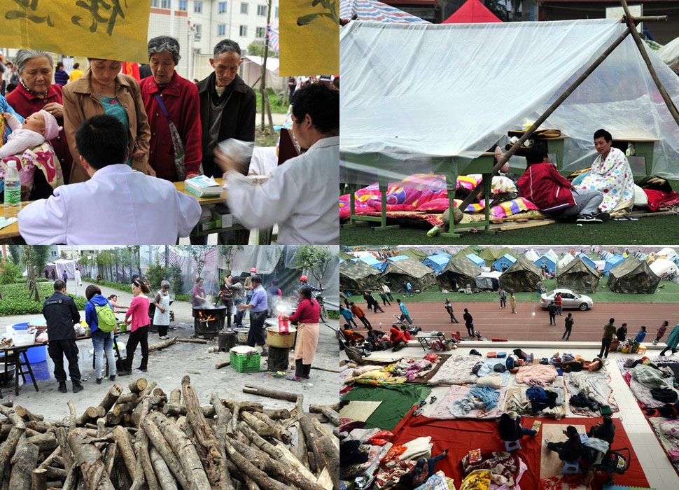 攜手面對暫時的困難&mdash;雅安地震部分災民安置點實況