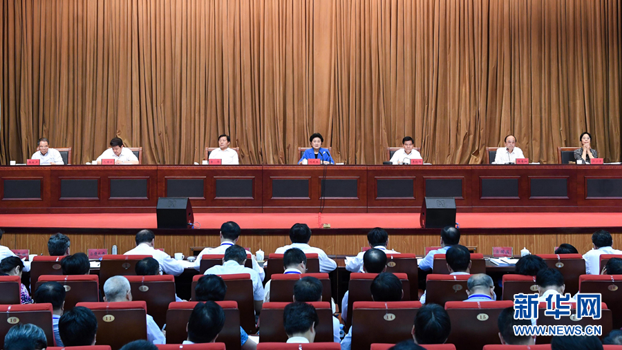 6月25日，全國民族團結(jié)進步創(chuàng)建經(jīng)驗交流現(xiàn)場會在內(nèi)蒙古興安盟召開，中共中央政治局委員、國務(wù)院副總理劉延?xùn)|出席會議并講話。 新華社記者 陳曄華 攝