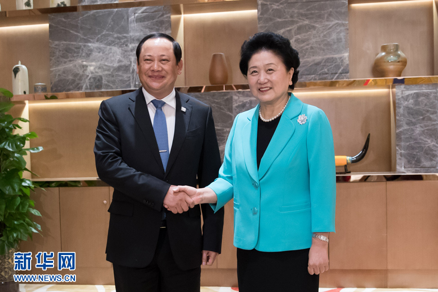 7月28日，國務(wù)院副總理劉延?xùn)|在貴陽會見來華出席第十屆中國－東盟教育交流周的老撾副總理宋賽。 新華社記者劉續(xù)攝