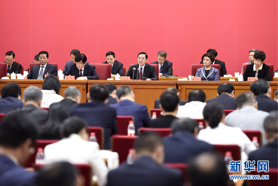 9月20日，中國電視藝術(shù)家協(xié)會第六次全國代表大會在北京召開。中共中央政治局委員、中央書記處書記、中宣部部長劉奇葆出席開幕式并講話。新華社記者 燕雁 攝