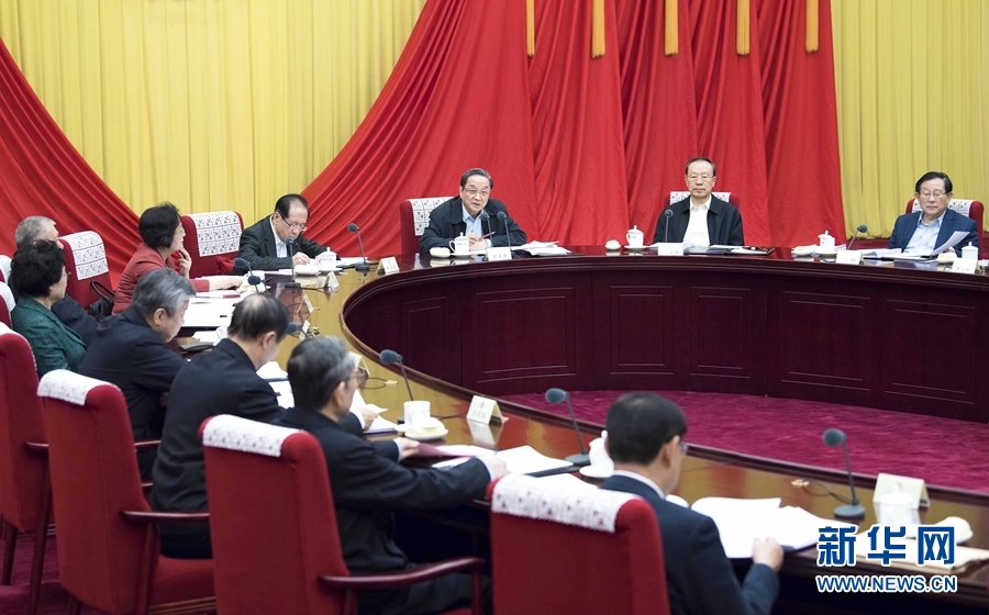 12月22日，全國政協(xié)主席俞正聲在北京主持召開政協(xié)第十二屆全國委員會第六十八次主席會議。 新華社記者 李濤 攝