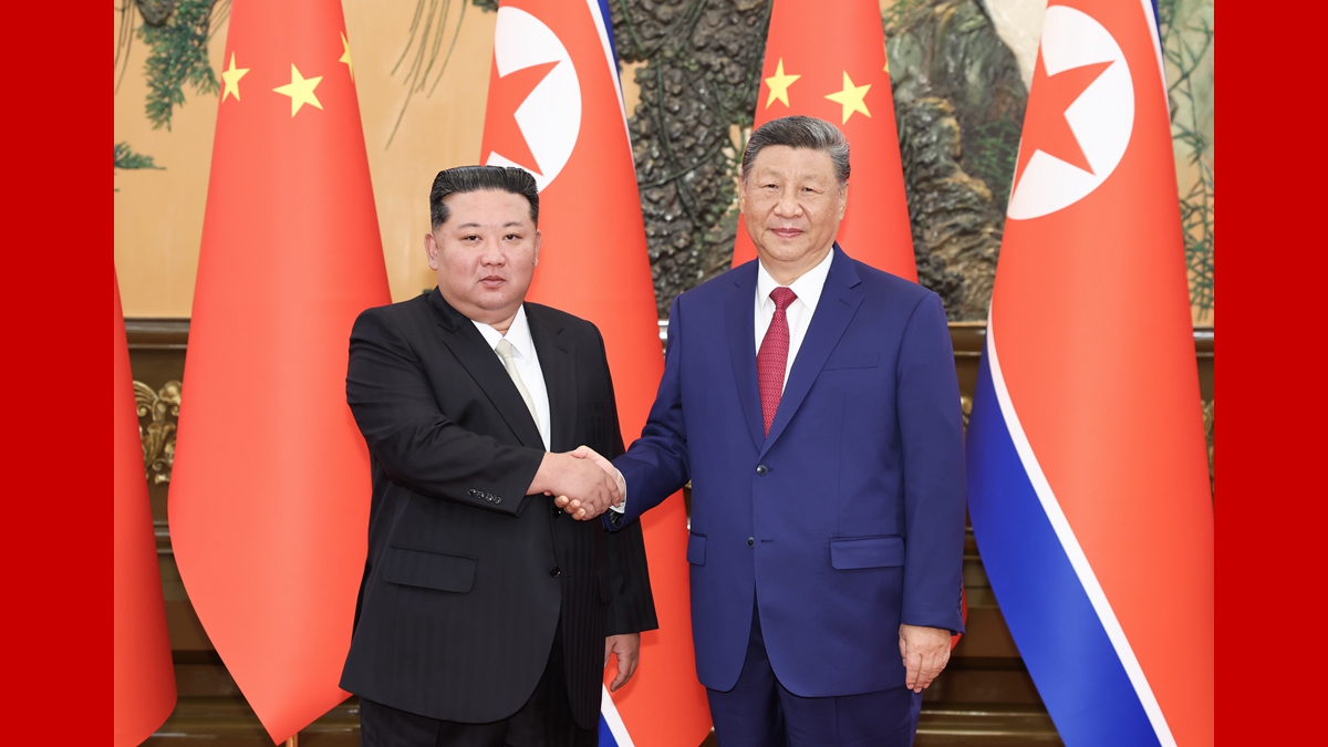習(xí)近平同朝鮮勞動黨總書記、國務(wù)委員長金正恩舉行會談