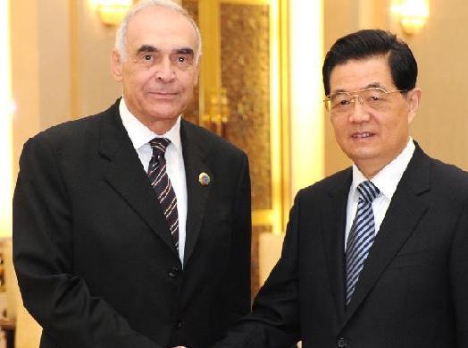 胡錦濤會見埃及總統(tǒng)特使、外長阿姆魯