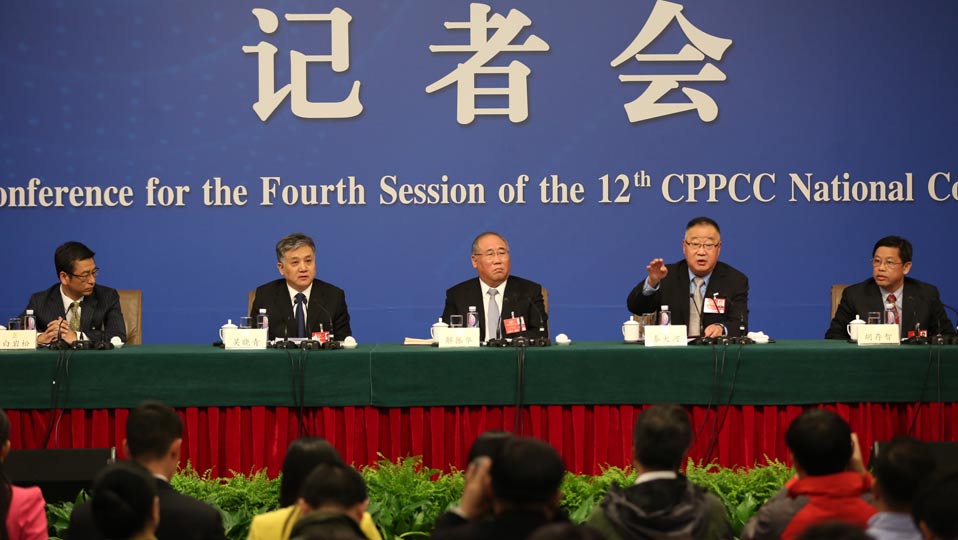 解振華、秦大河、吳曉青、胡存智、白巖松答記者問