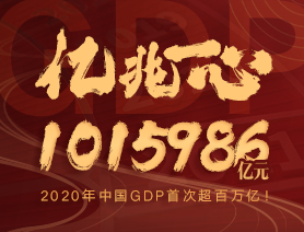 億兆一心！2020年中國GDP首次超百萬億！