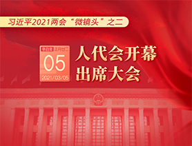 習近平2021兩會“微鏡頭”之二：3月5日 人代會開幕，出席大會